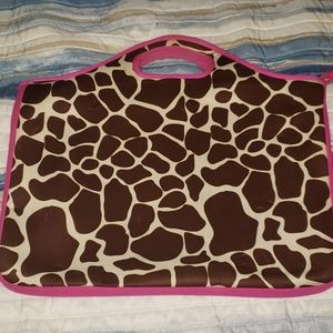 Giraffe Print Laptop Bag